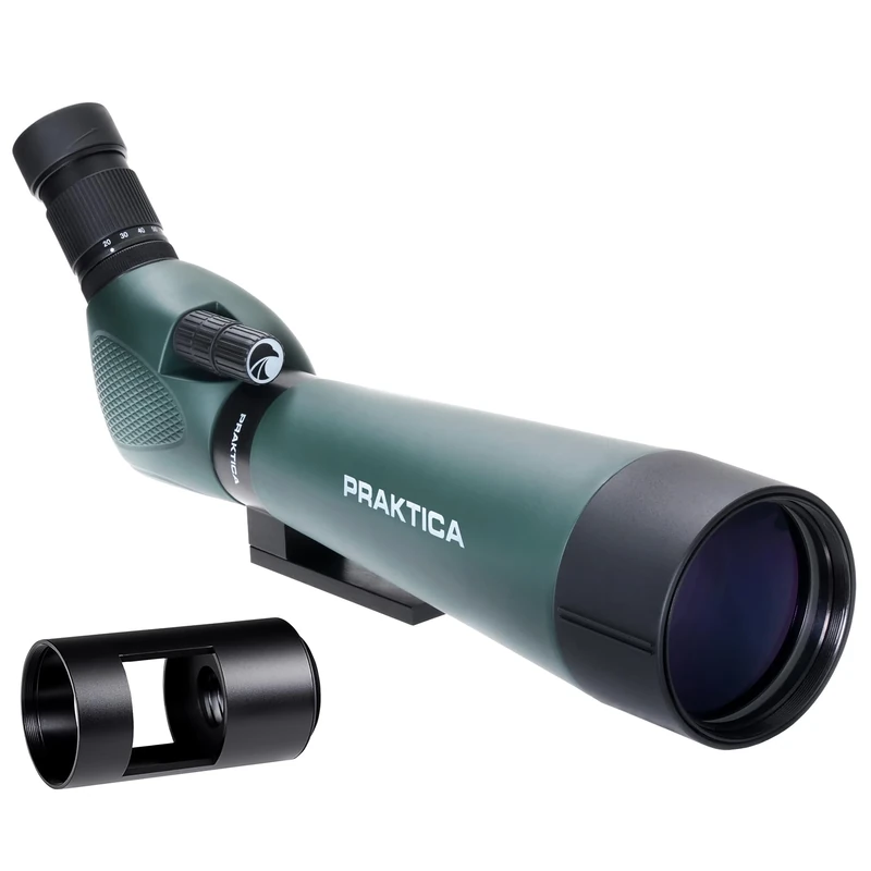 Praktica Highlander 20-60x80mm Spotting Scope Angled Fully Multi Coated Optics including Digiscoping Attachment