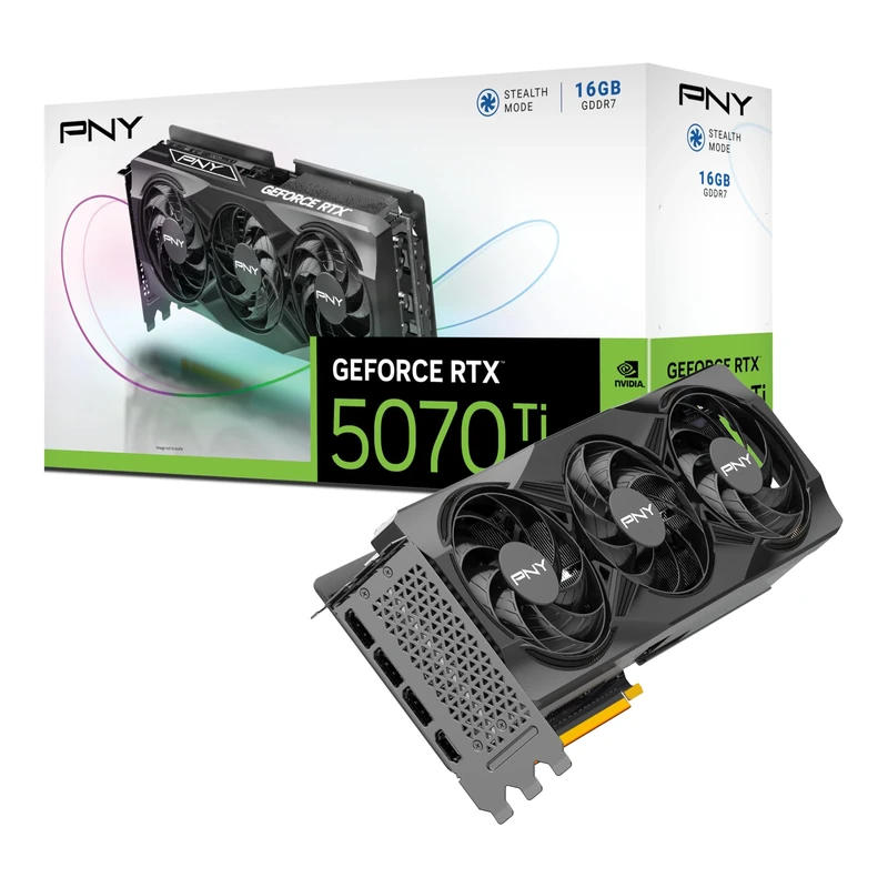 PNY GEFORCE RTX™ 5070 Ti 16GB Triple Fan Graphics Card DLSS4