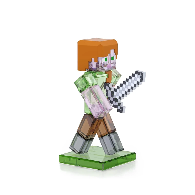 Swarovski Minecraft Alex Figurine, Multicoloured Full-Cut Crystals with Metallic Accents, Part of the Minecraft Collection