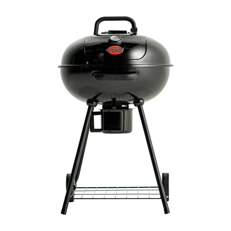 Char-Griller CG30040725 22-inch Kettle Charcoal Grill and Smoker - Steel, Black - 363 sq. in. Cooking Area - Image 1