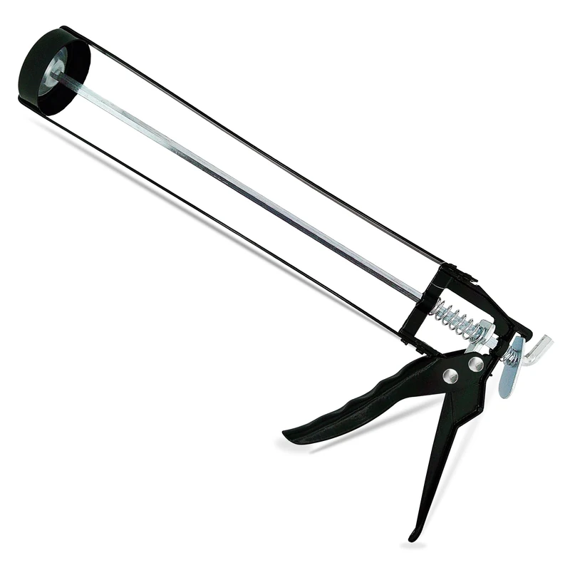 G4GADGET Skeleton Caulking Gun 310ml-400ml – 11 Inch Heavy Duty Applicator for Sealant, Silicone, Caulk & Adhesives – Black Metal Frame, Smooth Trigger Action