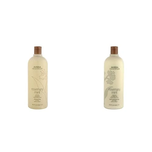 Aveda Rosemary Mint Purifying Shampoo & Conditioner Duo | Clarifying Shampoo | Lightweight Conditioner for Normal to Oily Hair | Fine to Medium Hair Types | 97%+ Naturally Derived* | Litre Size