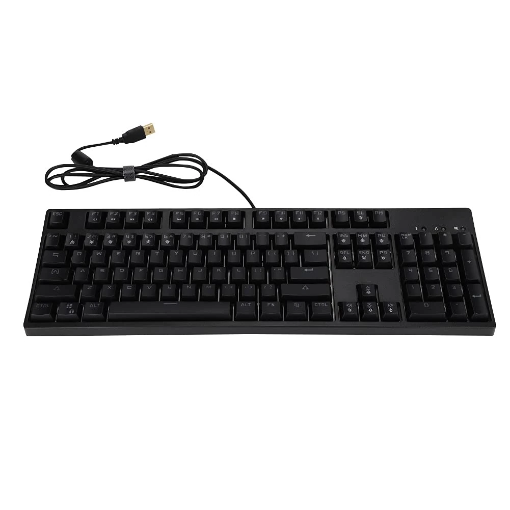Mtlavishness M8 104 Keys RGB Rainbow Backlight Mechanical Wired Keyboard For Gaming And Office Use Universal Applicable Model ABS Material Ergonomic Design