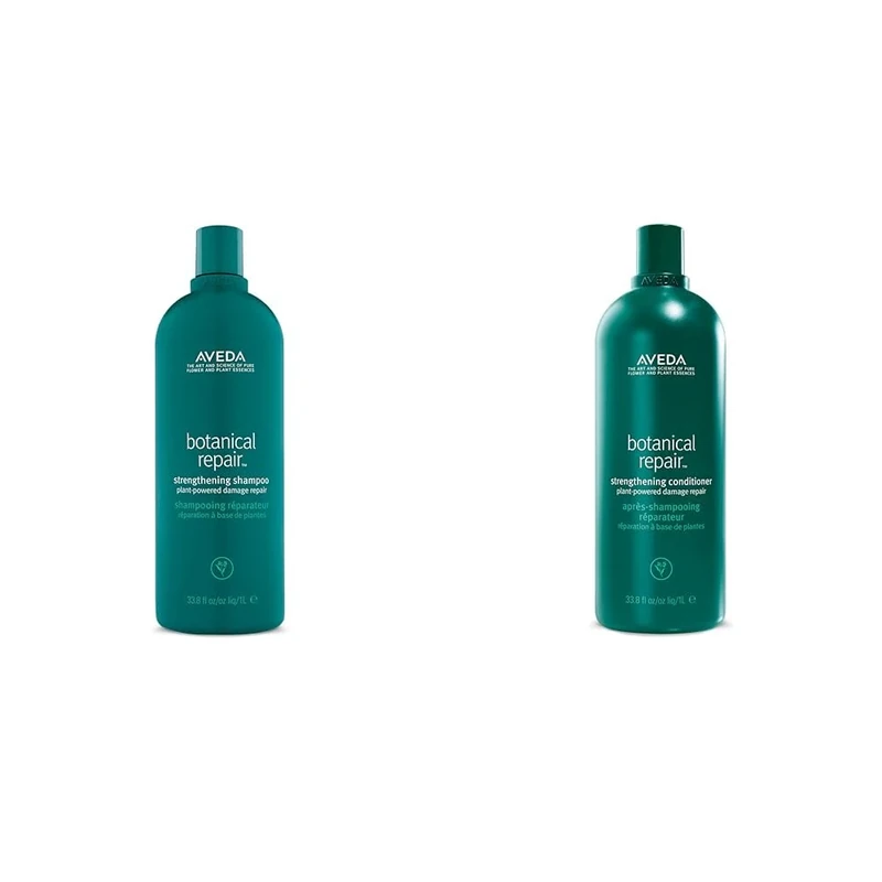 Aveda Botanical Repair Strengthening Shampoo & Conditioner Duo | Strengthens & Repairs Damaged Hair | Helps Prevent Breakage | Bond-Building | Silicone Free | Litre Size