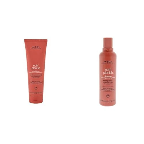 Aveda Nutriplenish Deep Moisture Shampoo & Conditioner Duo | for Dry to Very Dry Hair | Organic Pomegranate Oil, Coconut Oil, Mango Butter | 250ml