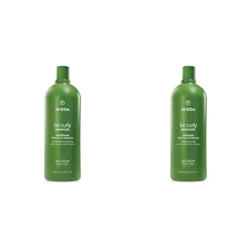 Aveda Be Curly Advanced Shampoo & Conditioner Duo | for Curly, Coily, Wavy Hair | Fights Frizz | Silicone Free, Sulfate Free | Litre Size
