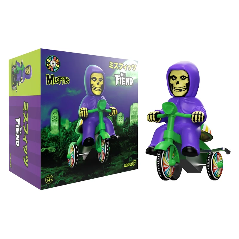 SUPER7 Misfits Super Cycles - Fiend (Purple w/Green Trike) Action Figure - Image 1