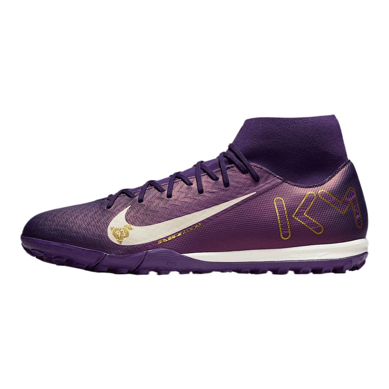 Nike ZM Superfly 10 Academy KM TF Mens Laced Shoes, Grand Purple/Pale Ivory, 10 UK