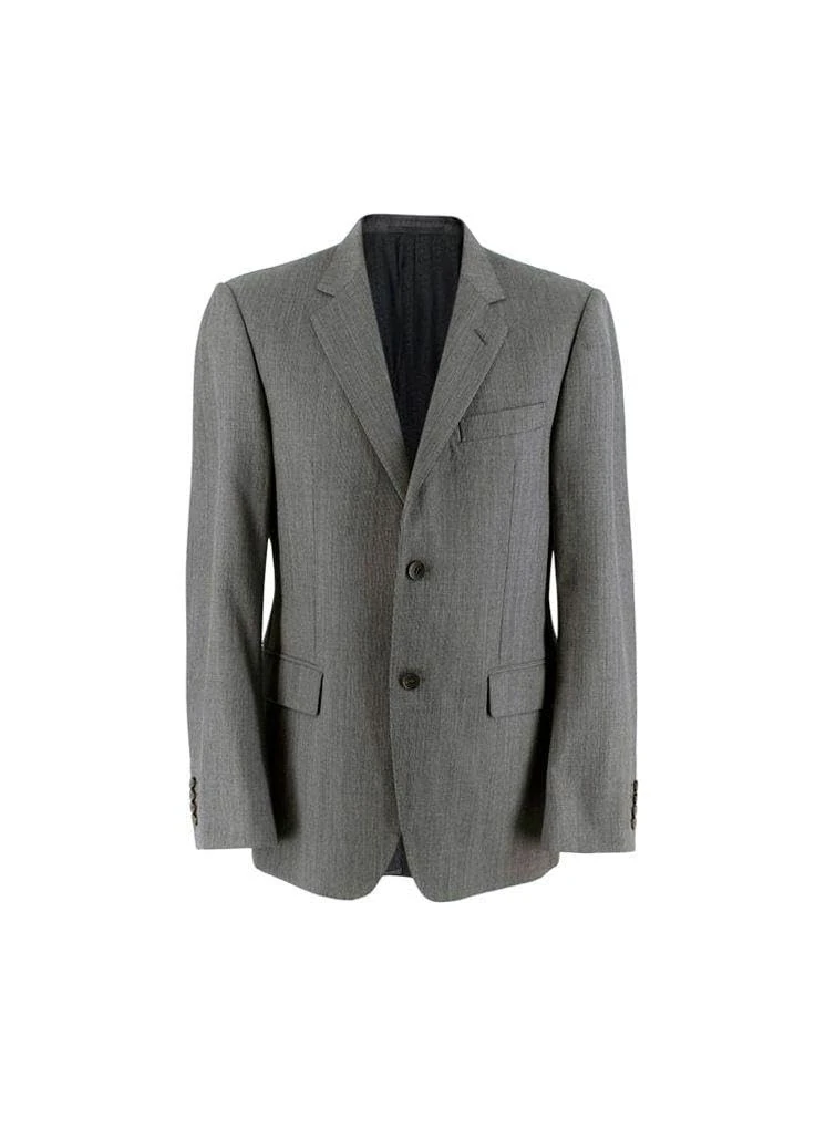Gucci Pre-Loved Men's Grey Wool Single Breasted Blazer