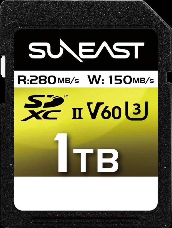 SUNEAST (Japan) 1TB ULTIMATE PRO V60 U3 C10 UHS-II SDXC Memory Card Read: 150MB/s Write: 280MB/s for 4K Video and High Speed Shooting