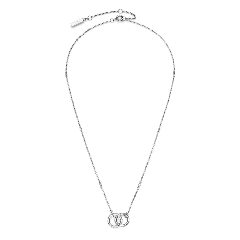 Olivia Burton Women's INFINITE Collection Necklace in Stainless Steel with Intertwined Rings - 24100311