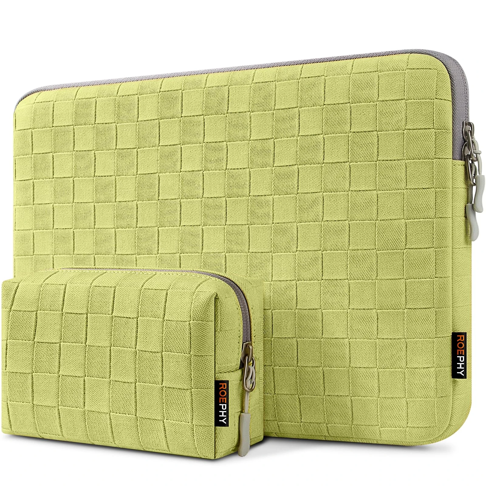ROEPHY 16" Laptop Sleeve Portable PC Bag Waterproof Shockproof Tablet Case Pouch for 16 Inch MacBook Pro M3 M2 M1 / Dell/HP Pavilion Envy/Lenovo ThinkPad IdeaPad/ASUS Vivobook, Green
