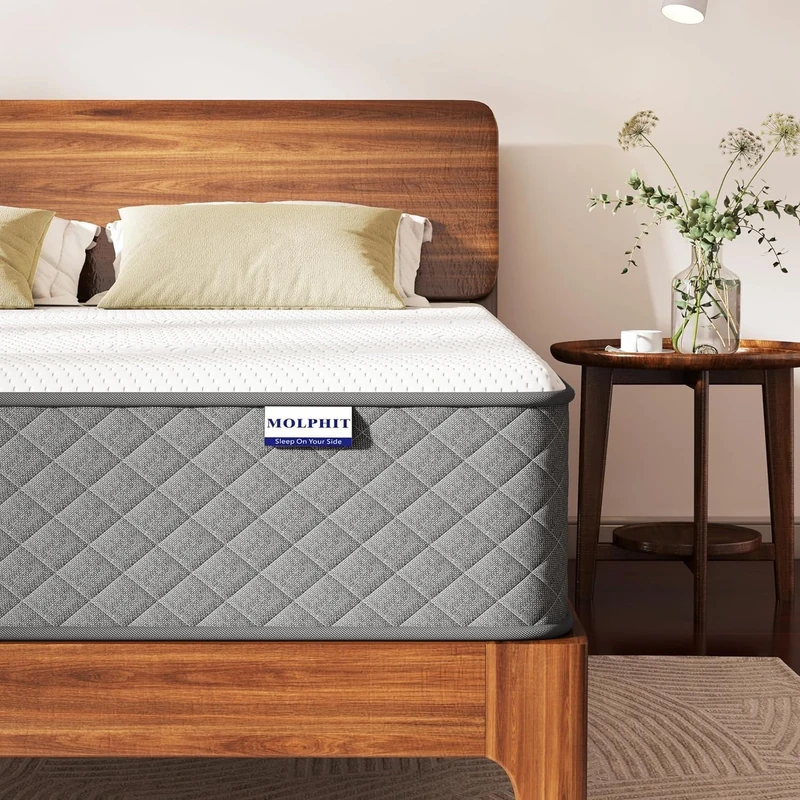MOLPHIT 8" Double Mattress - 7-Zone Hybrid, Medium Firm, 135x190