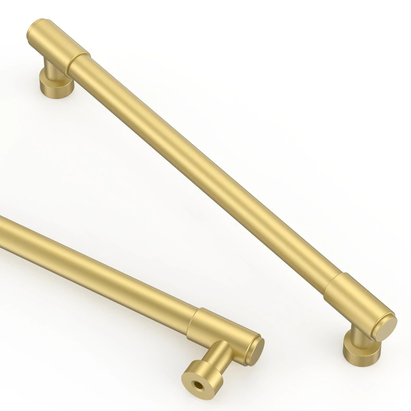 Asidrama 10 Pack 10 Inch(254mm) Brushed Gold Kitchen Cabinet Handles, Cabinet Pulls Kitchen Cabinet Hardware for Cupboard Drawer Pulls