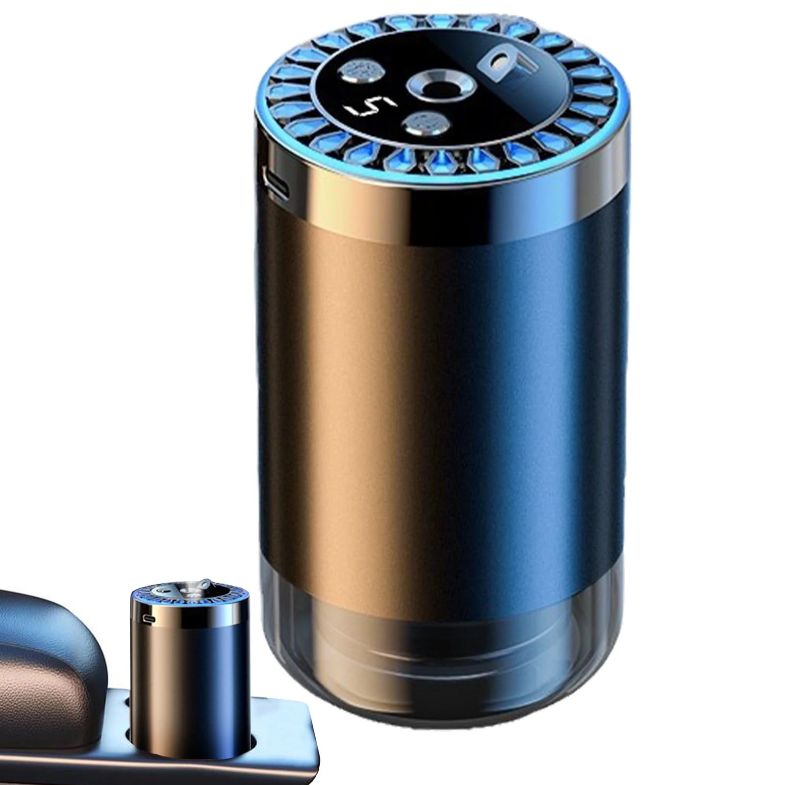 Car Deodorants - Car Oils Dolct Auto Electrical Diffuser, Eliminator of Odours, 5 Adjustable Modes, Luminous Projection and Aromatic Diffusion for Office and Bedroom