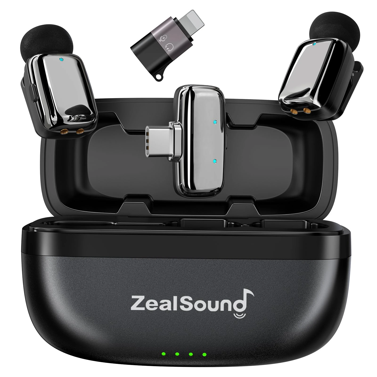 ZealSound M6 Mini Wireless Lavalier Microphone for iPhone Android, 5g Lightweight Noise Cancelling Lapel Mic, 100m Range for Streaming, Vlogging, Video Recording, Interviews, Podcasts YouTube, TikTok