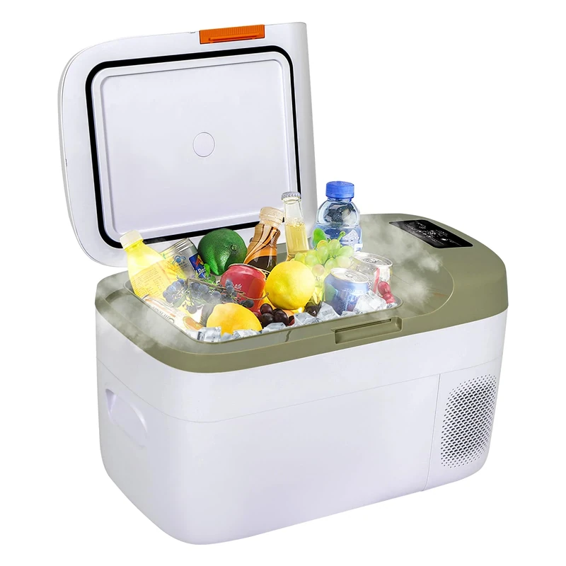 eklipt 25L Car Refrigerator, Portable Compressor Car Fridge Freezer 12/24V DC and 100-240V AC Electric Cooler with multifunctional control panel for Camping, Road Trip, Picnic, Cool Box, Down to -20℃