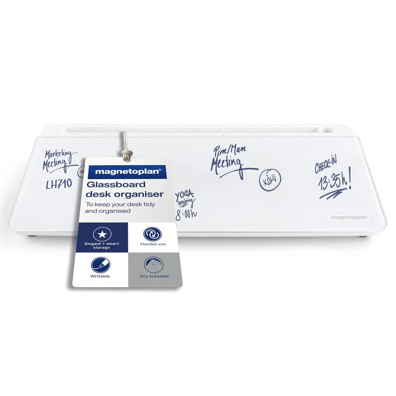magnetoplan Glass Board Desk Organiser