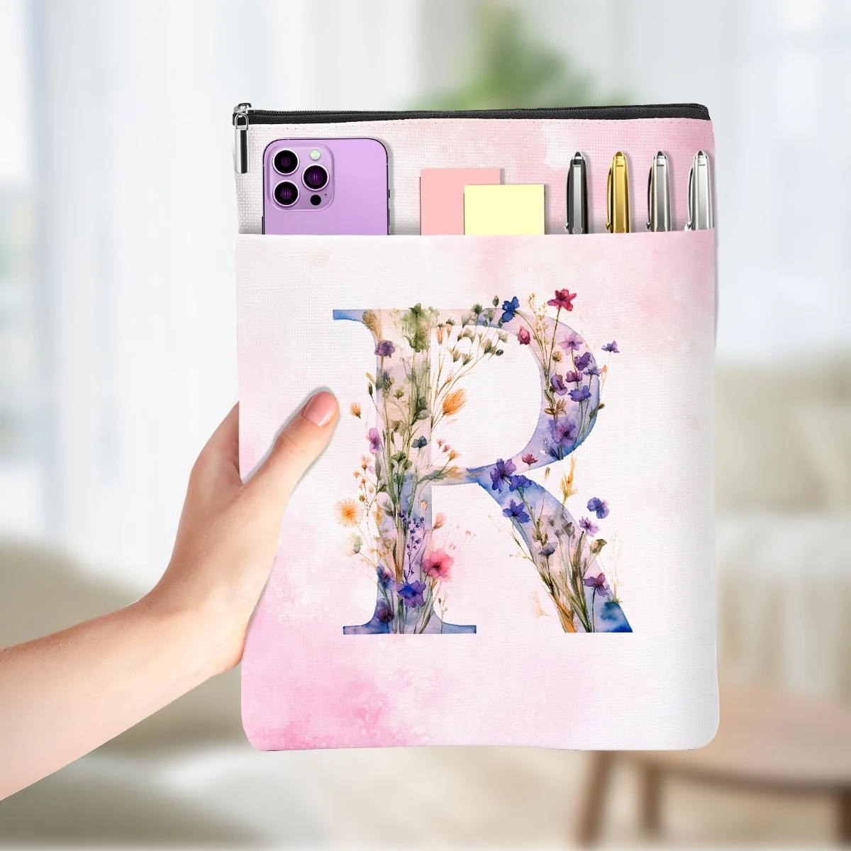 Pineapple Decor Book Lovers Gifts, Pineapple Gifts Book Sleeve, Books Bag for Paperbacks with Zipper Front Pocket Bookish Accessories for Women Nurse Christmas Nurse Day