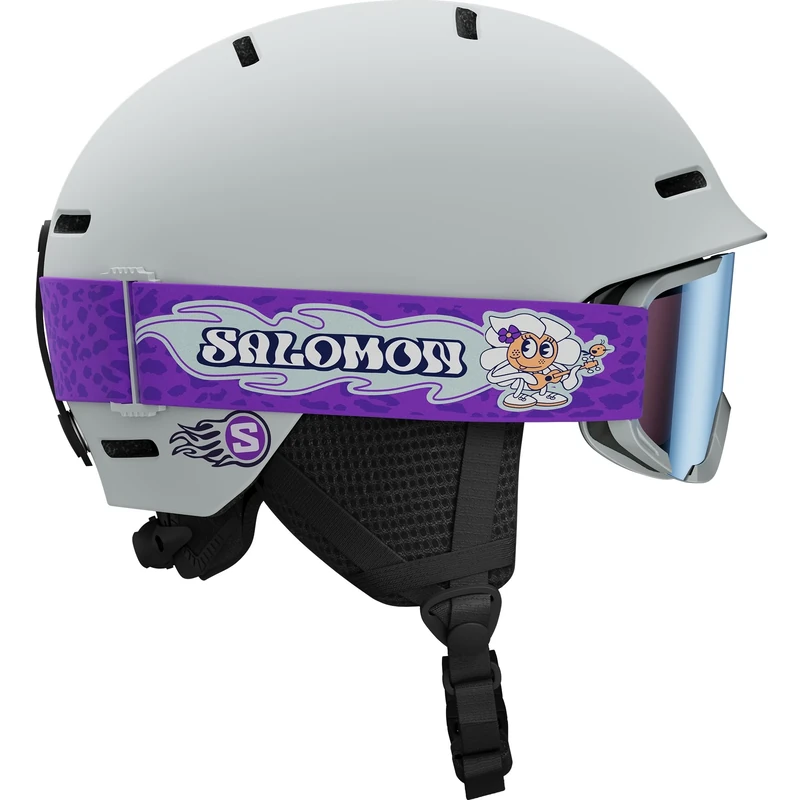 Salomon PLAYER COMBO Helmet, Kids Ski and Snowboard Helmet for Ski Snowboard, Mountain Safety, Outdoor Sports