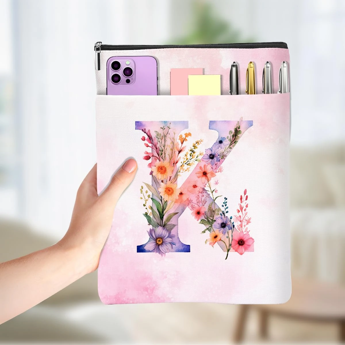 Strawberry Gifts Book Lovers Gifts, Book Sleeve, Books Bag for Paperbacks with Zipper Front Pocket Bookish Accessories Strawberries Loves Gift for Women Grandma Christmas Retirement