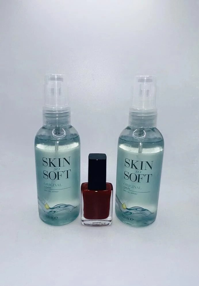 Skin So Soft Dry Oil Spray with Citronella - The Perfect Alternative to Mosquito Repellant (Pack of 2). Free Nail Polish with Every Set