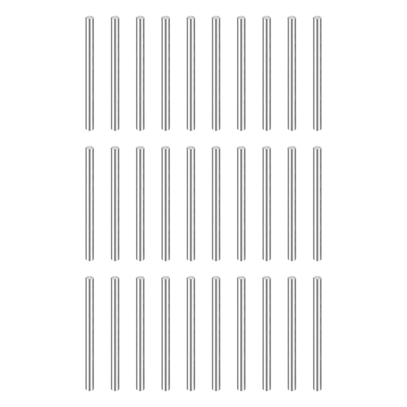 sourcing map 50pcs Dowel Pins M1(1mm) x 12mm 304 Stainless Steel Cylindrical Shelf Support Peg Pin Rod Fasten Elements for Metal Devices Wood Furniture DIY Installation, Silver