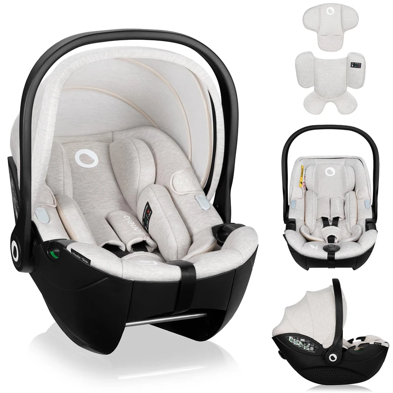 Lionelo Moxie i‑Size Car Seat 40‑87 cm – Infant Carrier Group 0+ Lightweight (4.3 kg) Rear-Facing with Bamboo Fabric, Memory-Foam, Adjustable Headrest & Side-Impact Protection, i-Size R129 Compliant - Image 1