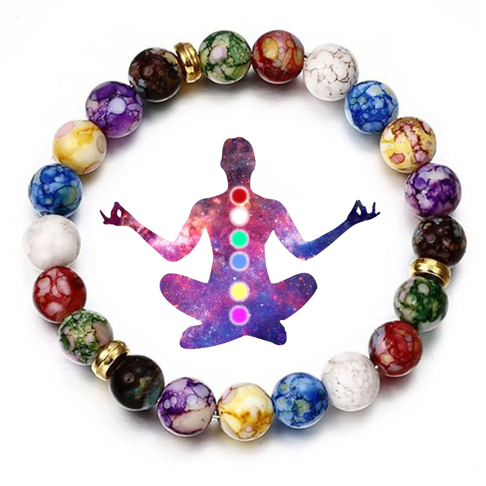 Chakra Bracelets for Women Healing Stone Bracelet Beaded Bracelet Yoga Balance Energy Essential Oil Anxiety Relief Jewelry Gifts trendy fashion