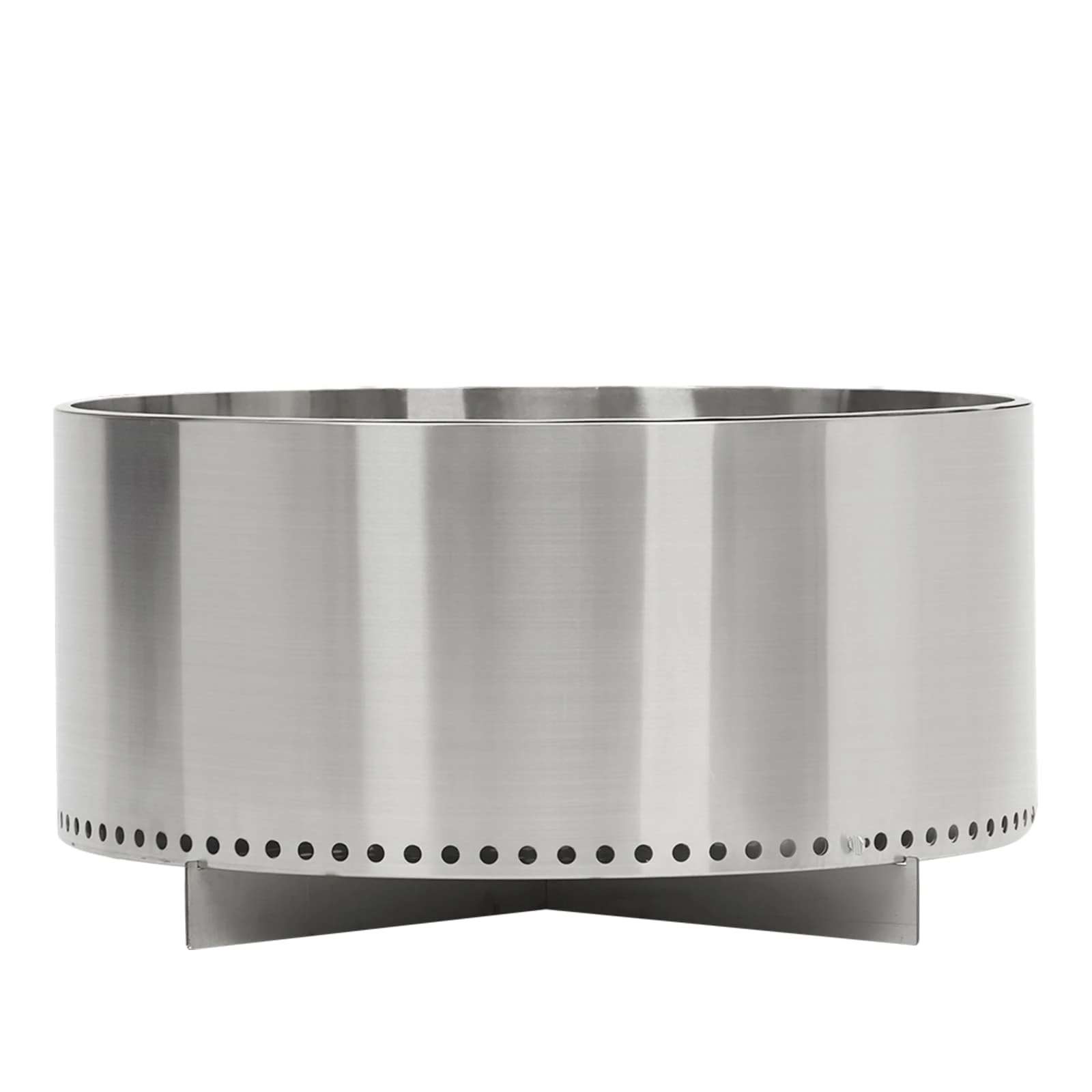 Portable Smokeless Firepit 27Inch Fire Pit for Wood Burning with Stand and Handle, Removable Ash Base, Stainless Steel, for Camping