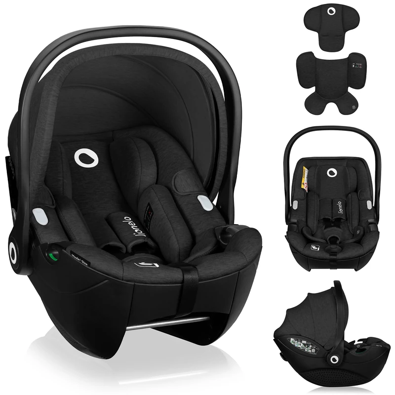 Lionelo Moxie i‑Size Car Seat 40‑87 cm – Infant Carrier Group 0+ Lightweight (4.3 kg) Rear-Facing with Bamboo Fabric, Memory-Foam, Adjustable Headrest & Side-Impact Protection, i-Size R129 Compliant