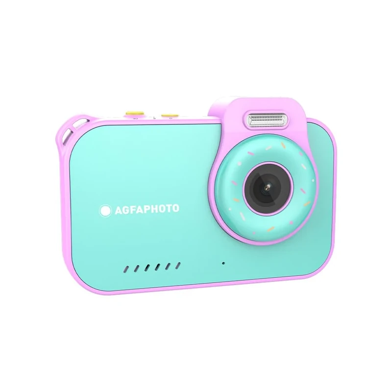 AgfaPhoto Realikids Cam Waterproof 2 – Appareil Photo Enfant Étanche 12MP, Vidéo HD, Mode Selfie, Filtres et Cadres, Jeux Intégrés, Batterie Lithium - Bleu