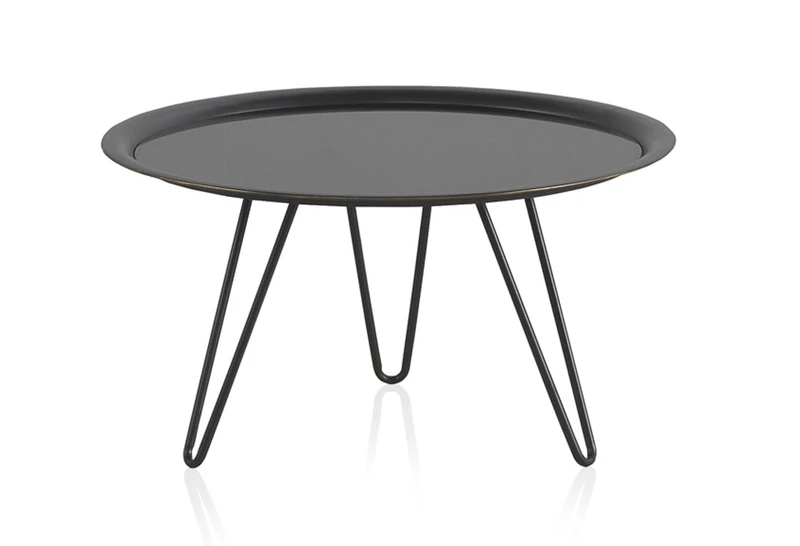 AlexandreHouse Metal Coffee Table With Metal Top