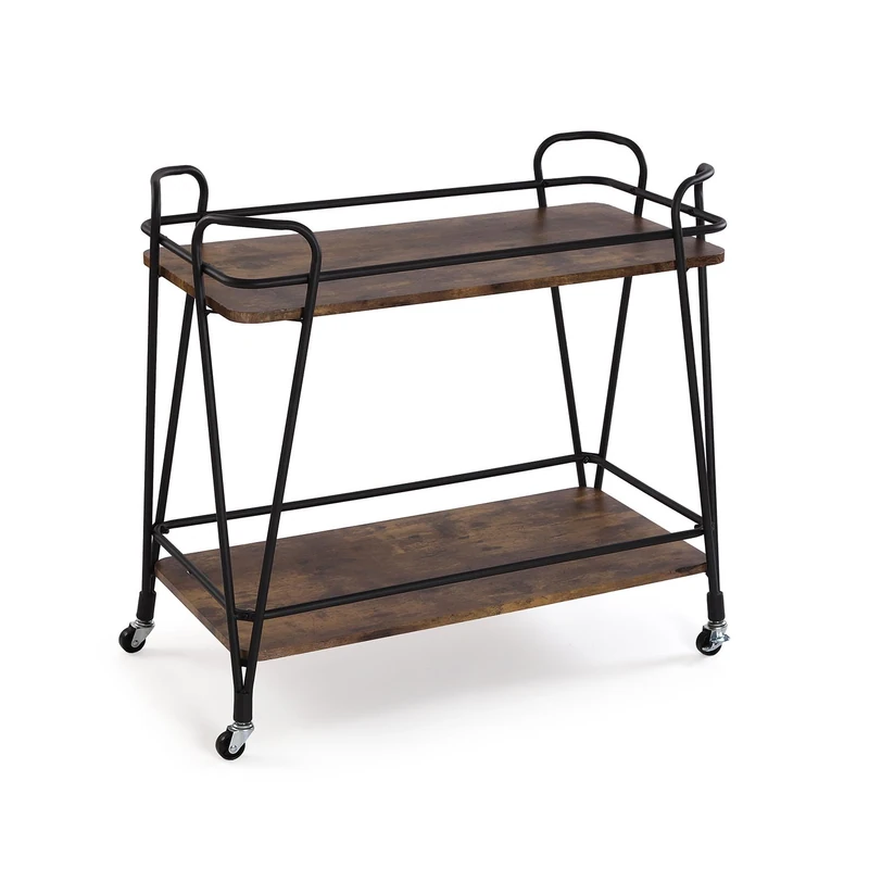 AlexandreHouse Wagon with Ruedas Rectangle Madera