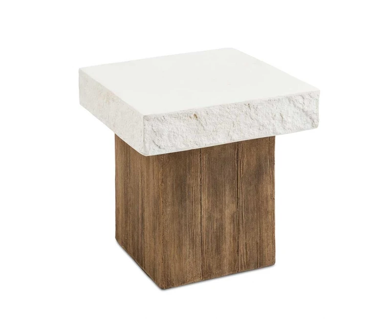 AlexandreHouse Table ef. cement/wood 50x50x50cm