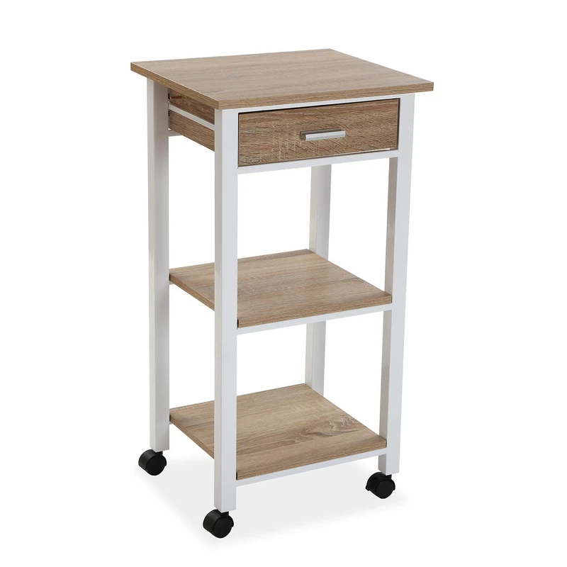 AlexandreHouse Trolley with wheels 2 shelves+drawer - Image 1
