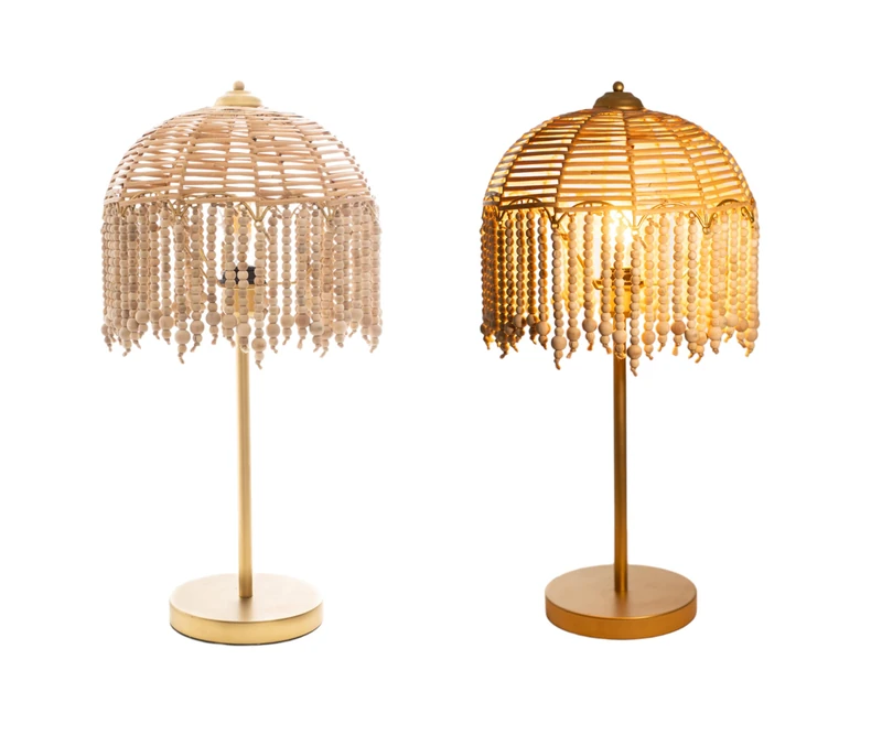 AlexandreHouse Metal lamp/Rattan/Madera