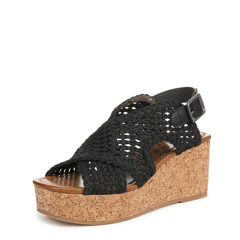 Blowfish Malibu Women's Andrea Platform Wedge Sandal, Black, UK 3 Medium Fit