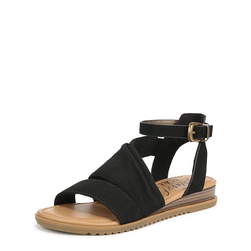 Blowfish Malibu Women's Balana Flat Sandal, Black, UK 8 Medium Fit