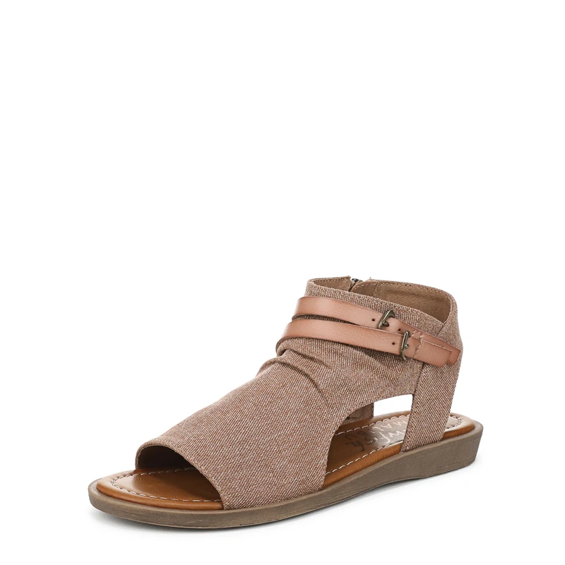 Blowfish Malibu Women's Denver Flat Sandal, Sand, UK 3 Medium Fit