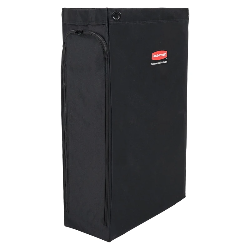 Rubbermaid Commercial Products Side-Load Housekeeping Cart Bag Black – Compatible With Rubbermaid Housekeeping Carts for Laundry or Rubbish in School, Home or Office – 2202526