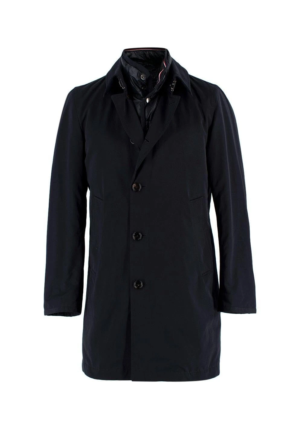 Moncler Pre-loved Navy Puffer Lined Jacket