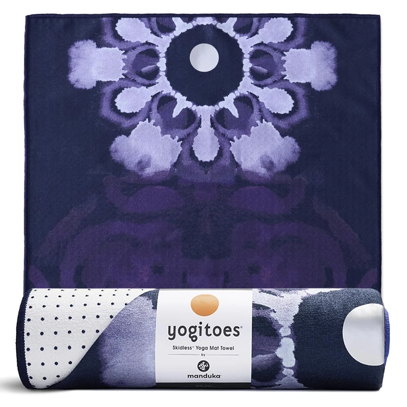 Manduka Yogitoes Yoga Towel for Mat Nonslip and Quick Dry for Hot Yoga with Rubber Bottom Grip Dots 71 Inch Long Thin and Lightweight