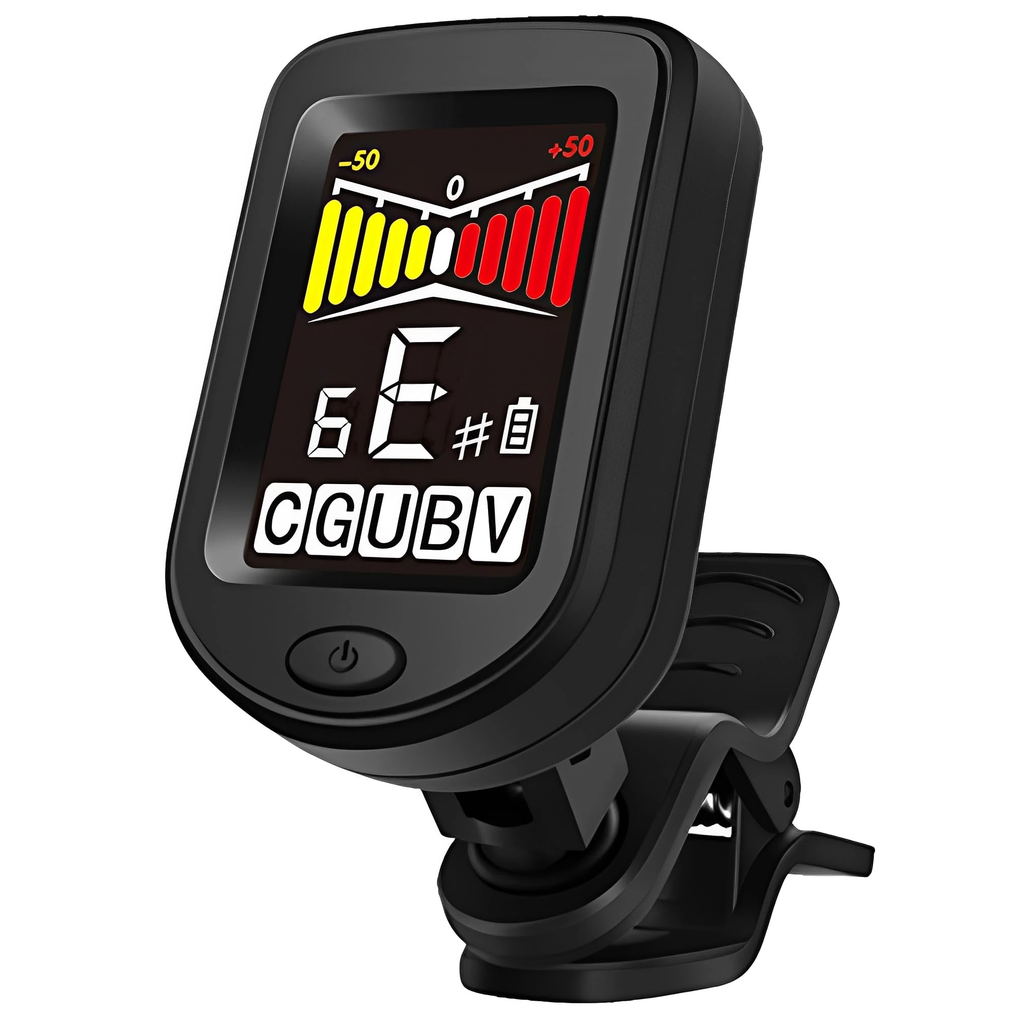CANTUS Rechargeable Guitar Tuner, Clip on Tuner with Guitar Bass Ukulele Violin Chromatic Tuning Modes (Black)