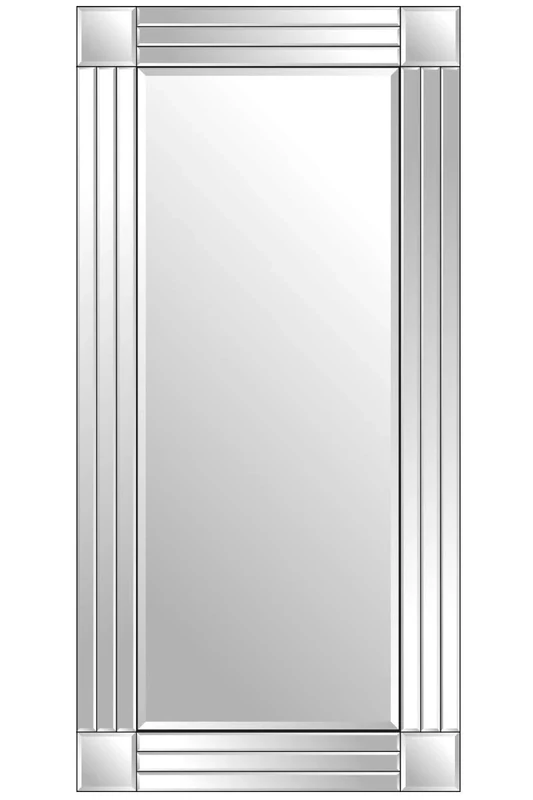 MirrorOutlet Full Length Wall Mirror 174 x 85cm – Milton Large Bevelled All Glass – Modern Frameless Dressing Style– Leaner or Wall Mounted – Ideal for Bedroom, Hallway, or Living Room