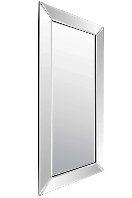 MirrorOutlet Full Length Wall Mirror 174 x 85cm – Horsley Large Bevelled All Glass – Modern Frameless Dressing Style– Leaner or Wall Mounted – Ideal for Bedroom, Hallway, or Living Room