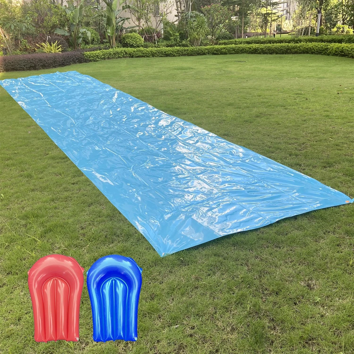 Gnimihz Slip and Slide 80ft X 10ft Heavy Duty with 2 Bodyboards, Thicker Lawn Water Slide, Tear-Resistant Design, Easy to Set-Up, Backyard Summer Outdoor Water Play for Adults and Teens, 2025New