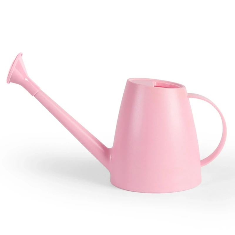 Watering Can for Indoor Plants, Plant Watering Can with Detachable Spray Head for Plant Garden Flower, Long Spout Water Can for Outdoor Watering Plants 1.8L 60oz 1/2 Gallon (Pink)