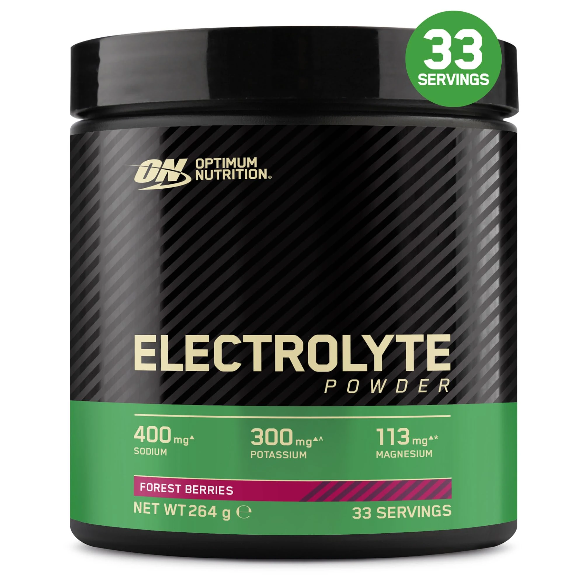 Optimum Nutrition Electrolyte Powder, Forest Berries Ready-to-Mix Formula, Sodium Magnesium Potassium Food Supplement for Workouts and Intense Training, 264 g, 33 Servings