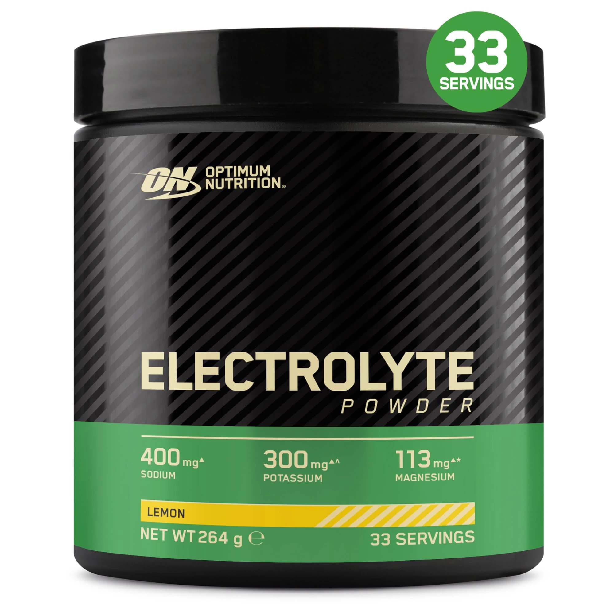 Optimum Nutrition Electrolyte Powder, Lemon Ready-to-Mix Formula, Sodium Magnesium Potassium Food Supplement for Workouts and Intense Training, 264 g, 33 Servings